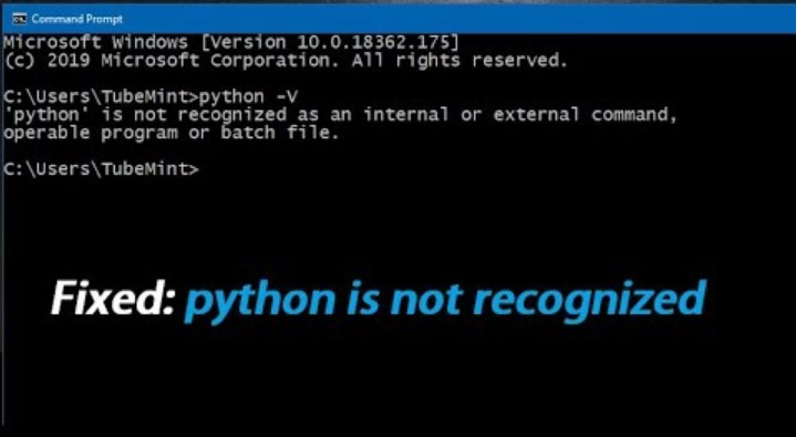 python is not recognized