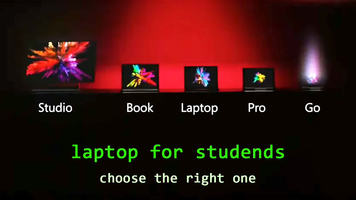 student laptop