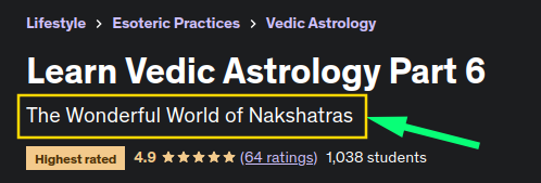 Nakshatra Astrology Course